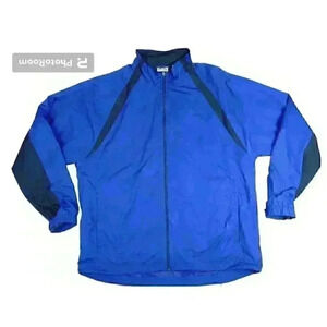 Slazenger Mens Performance Golf Wear Softshell Full Zip Jacket Blue Black Large